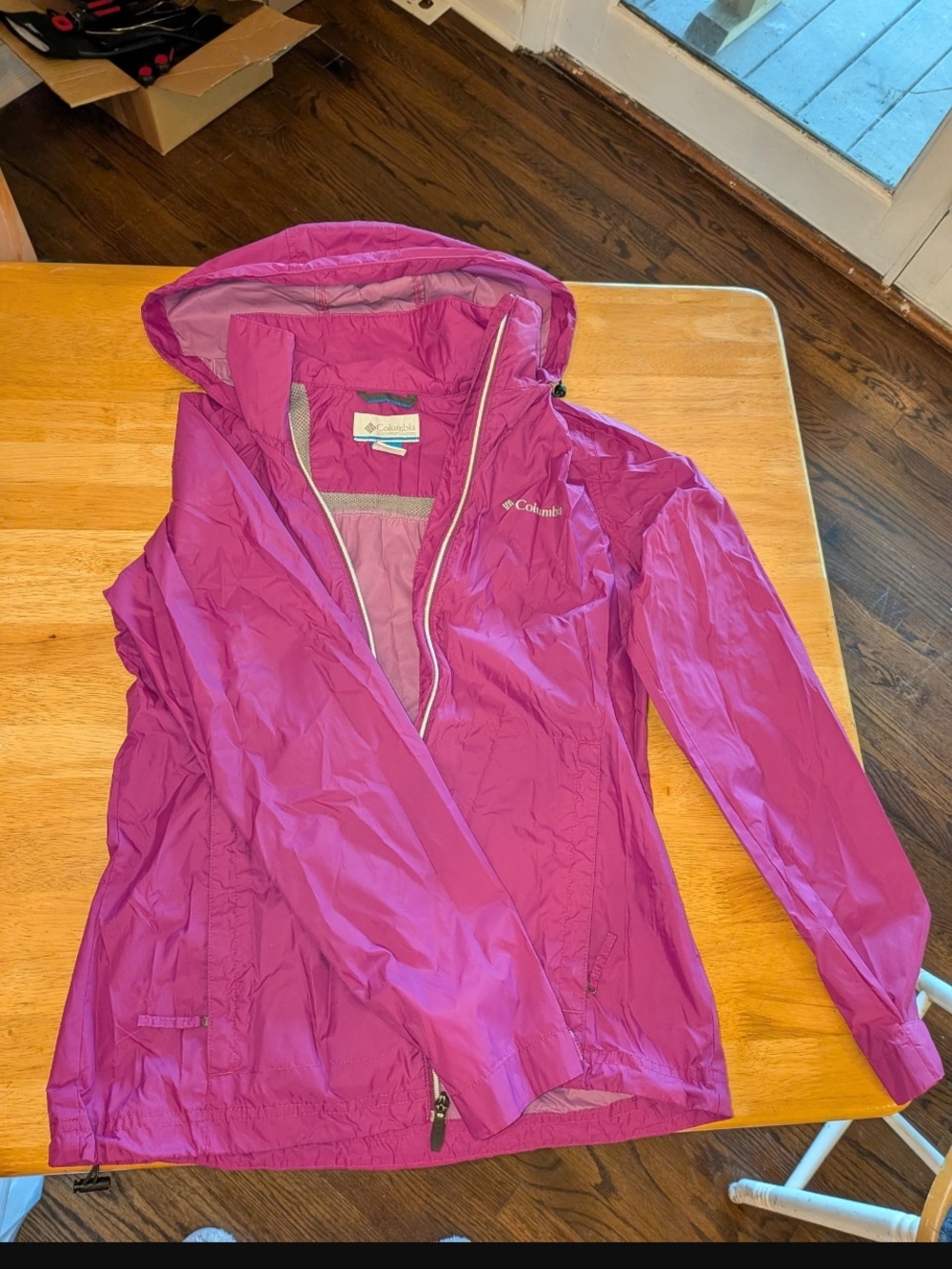 Columbia Women's Bright Pink Hooded Shell Jacket